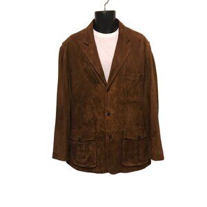 Golden Bear Men's Eddy 3 Button Pleated Pocket Suede Blazer